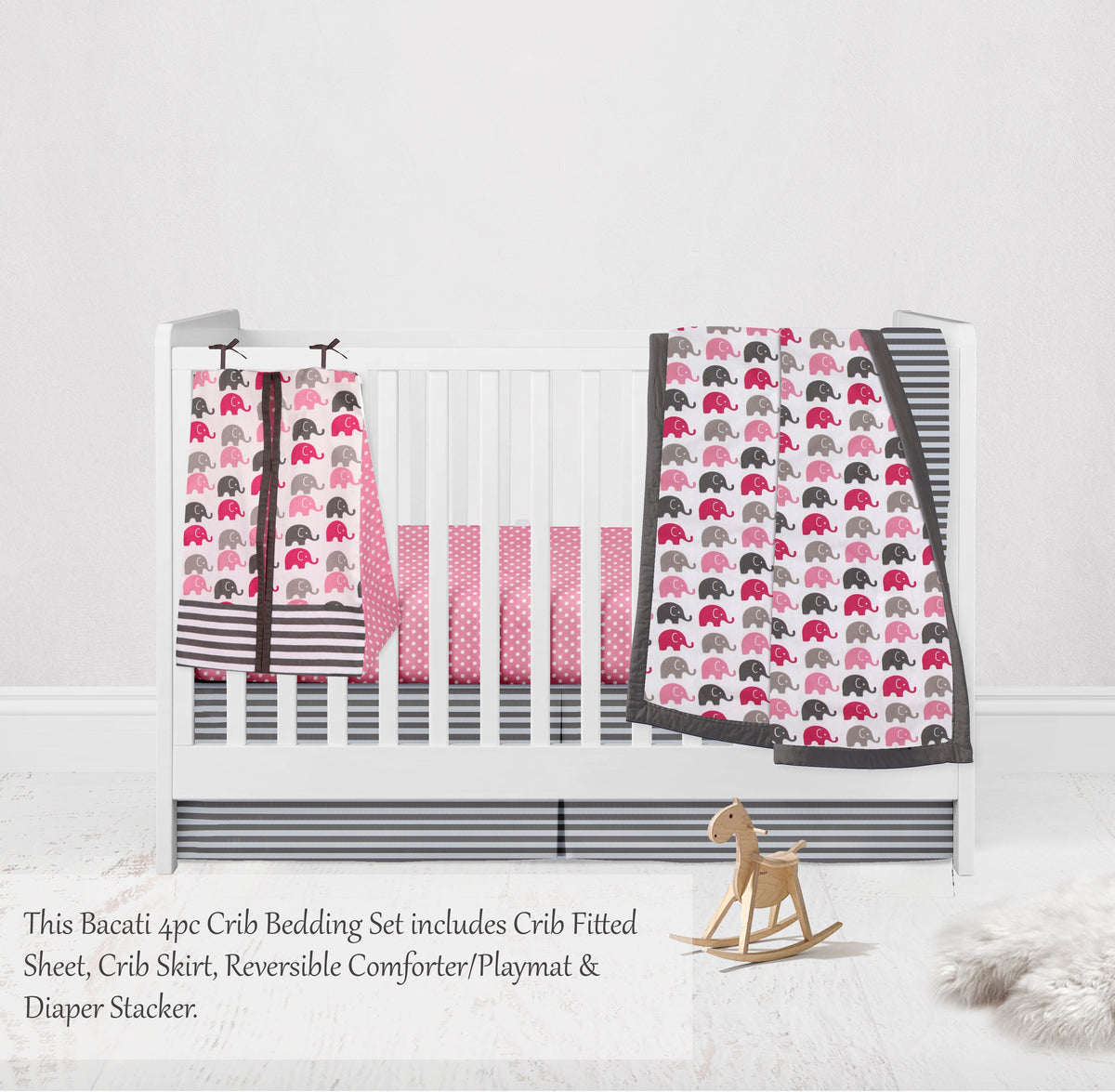 Bacati elephant crib outlet bedding