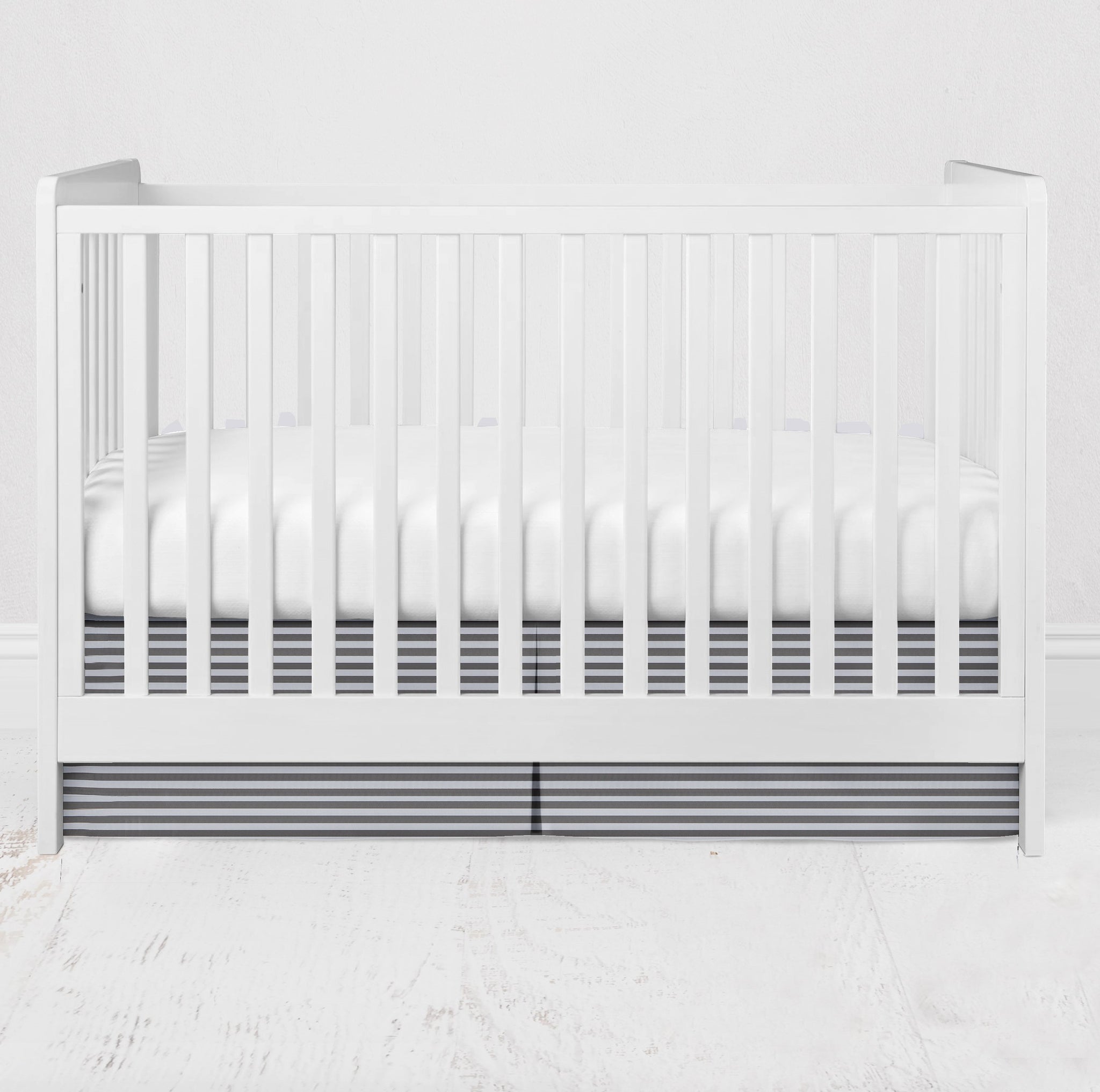 Grey crib skirt deals