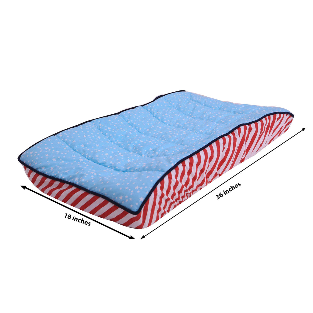 Airspace Aqua/Red/Orange/Green/Navy Boys Quilted Changing Pad Cover - Bacati - Changing pad cover - Bacati