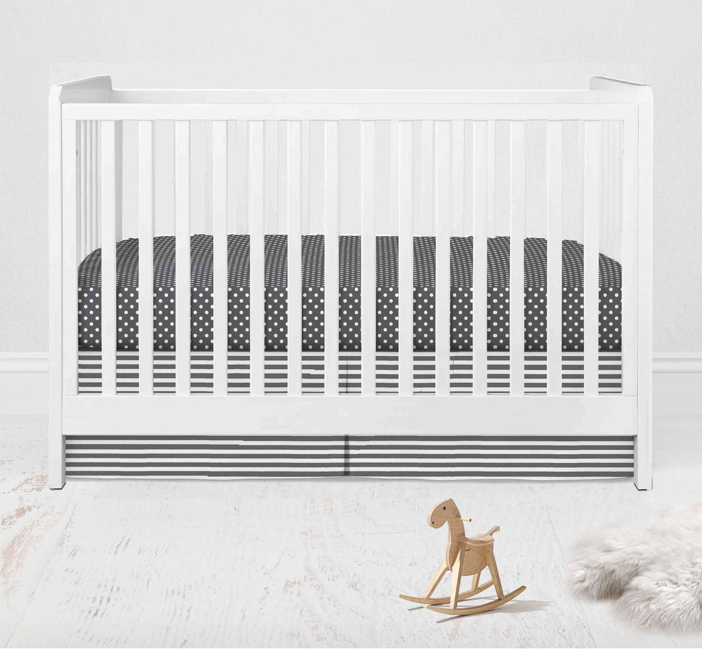 Elephants White/Grey Neutral Crib Bedding Set - Bacati - Crib Bedding Set - Bacati